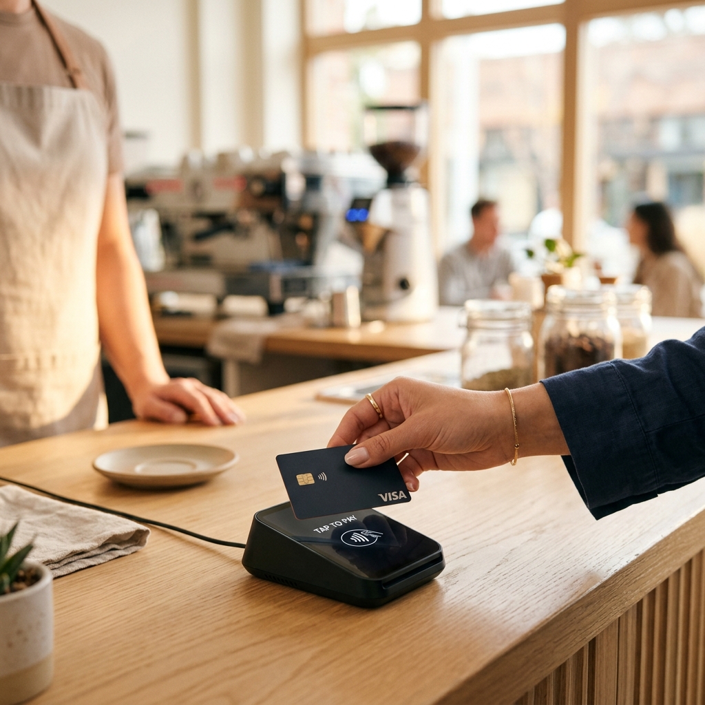Cách sử dụng thẻ tín dụng: Chạm thanh toán bảo mật